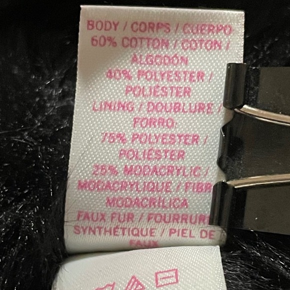 NWT Victorias Secret Love Pink Hoodie Faux Fur Lined Y2K Sequin Bling 2011 XS - Picture 13 of 14